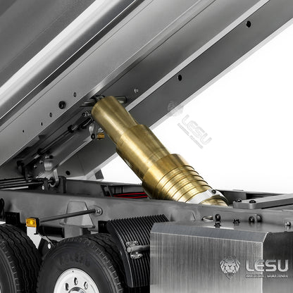 LESU 1/14 full trailer dump truck trailer CNC bucket center hydraulic cylinder lifting LS-A0051-C