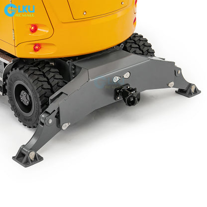 CUT 1/14 RC Hydraulic Wheeled Excavator LR914 8-ways Valve RTR Metal Remote Control 4*4 Digger Model Axle Lock Flysky PL18EV Lite