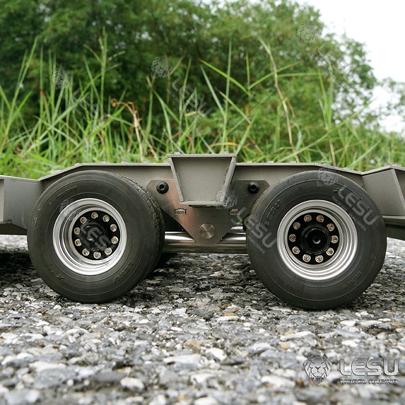 LESU 1/14 Tamiya Truck Engineering Trailer Metal Small Wheel Semi-trailer LS-A0005