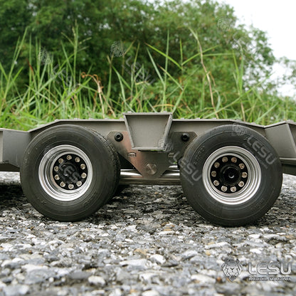 LESU 1/14 Tamiya Truck Engineering Trailer Metal Small Wheel Semi-trailer LS-A0005