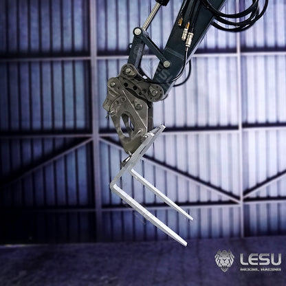 LESU 1/14 Engineering Hydraulic Excavator CAT 374F Modified Quick Change Metal Fork Attachment