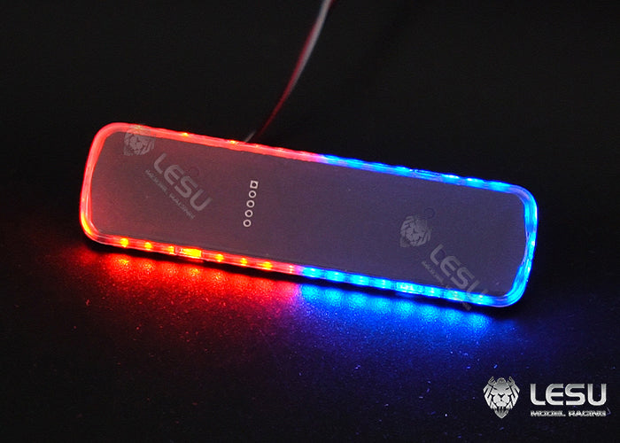 S-1311-B -RB for Tamiya 1/14 RC Truck LESU LED Red Blue Yellow Variable Mode Metal Engineering Vehicle Warning Light Parts