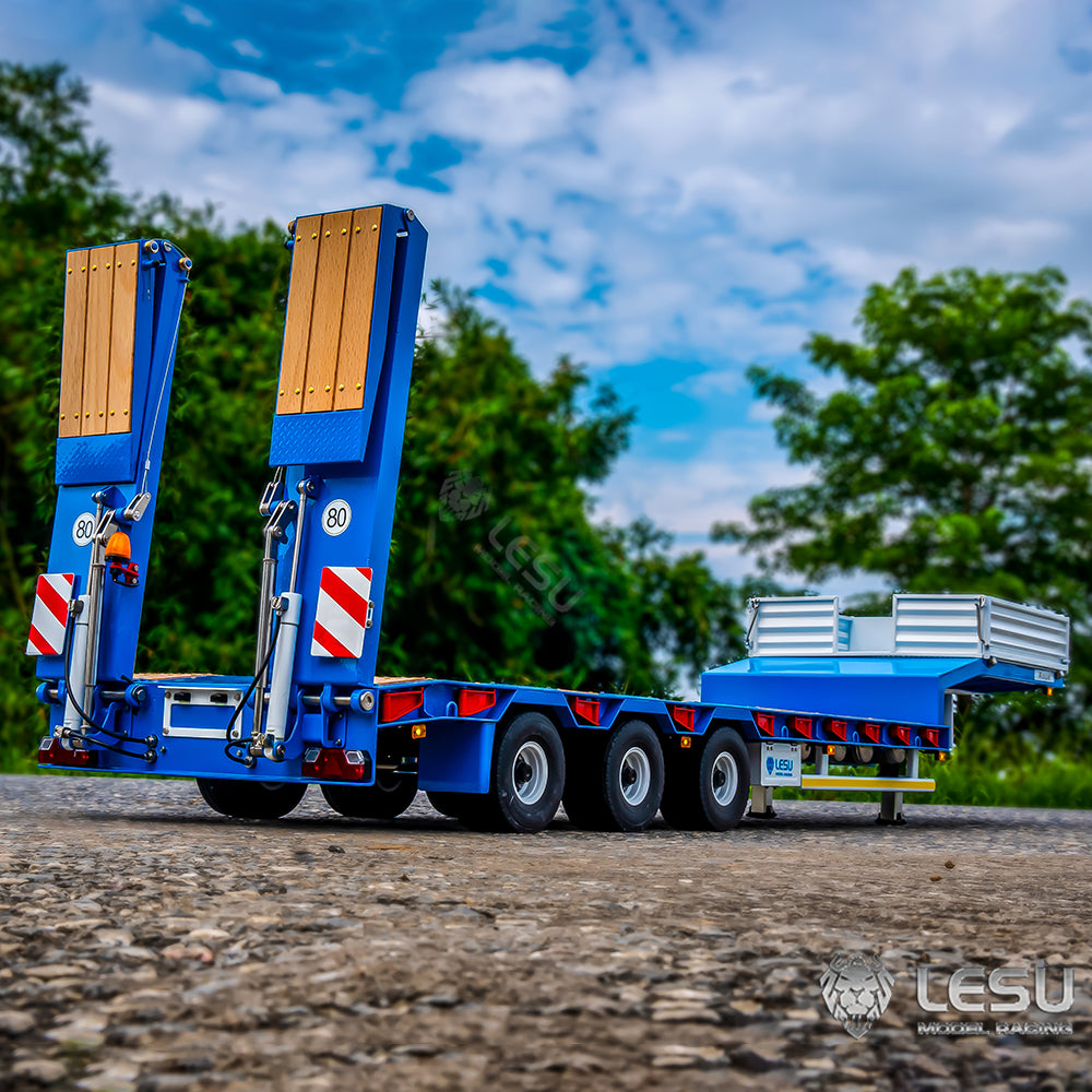 LESU 1/14 Tamiya engineering truck special semi-trailer hydraulic lift tailgate high load equipped with airbag suspension small wheel