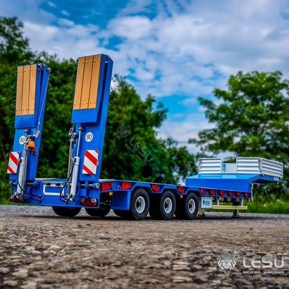 LESU 1/14 Tamiya engineering truck special semi-trailer hydraulic lift tailgate high load equipped with airbag suspension small wheel