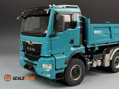 SCALECLUB 1/14 MAN TGS Mud Head Three-way Hydraulic Dump Full Metal Remote Control Truck Model