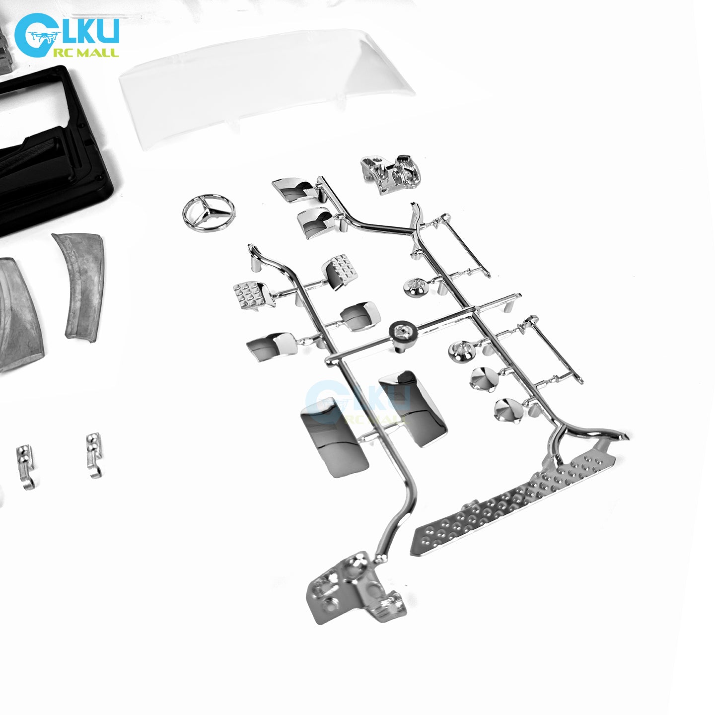 1/14 scale metal car body, Mercedes-Benz metal car body, CNC Mercedes-Benz model, MD metal.