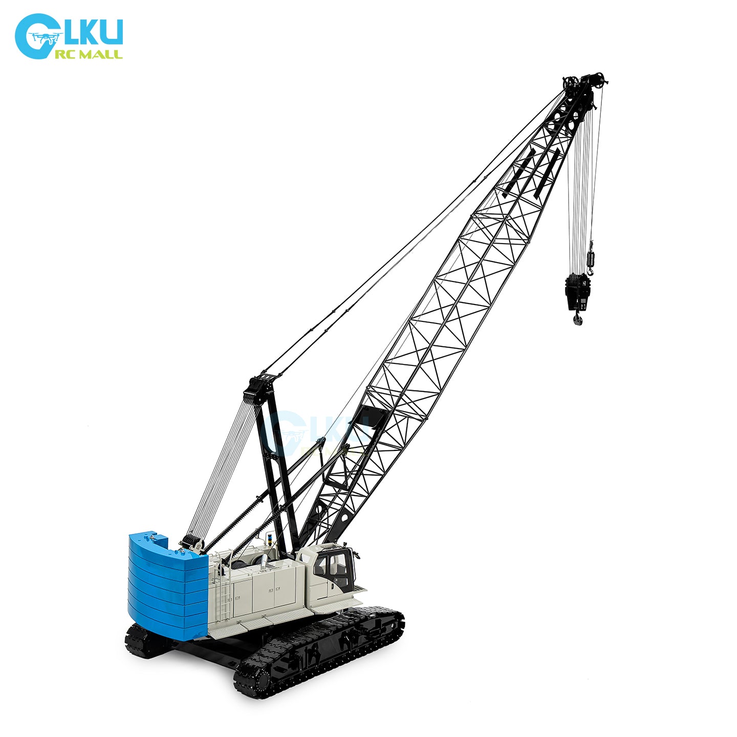 CUT 1/14 C1200 Tracked Truss Hydraulic Crane Simulation Engineering Metal RC Model
