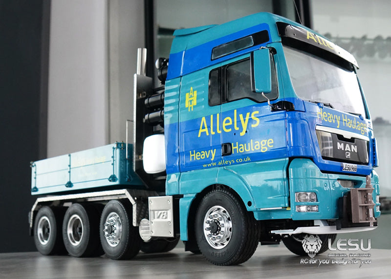 1/14 truck toy simulation exhaust V8 with gas tank model G-6142 Tamiya tractor upgrade accessories LESU