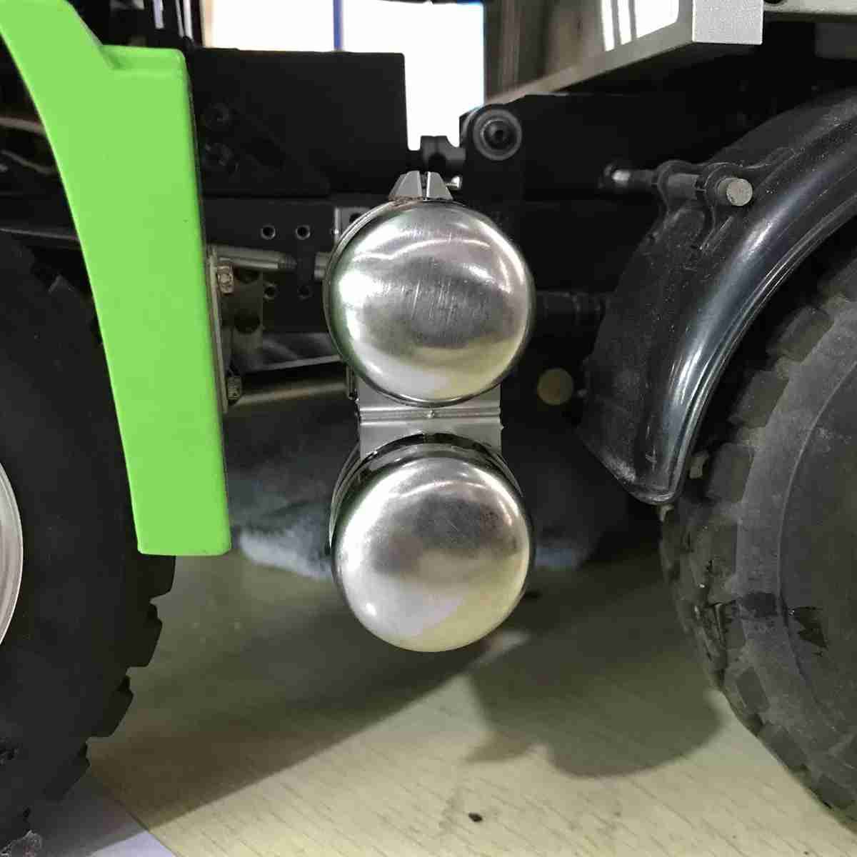 For Tamiya 1/14 tractor truck mud truck double gas tank simulation metal upgrade parts diameter 23mm SCALECLUB QG2-TY-1