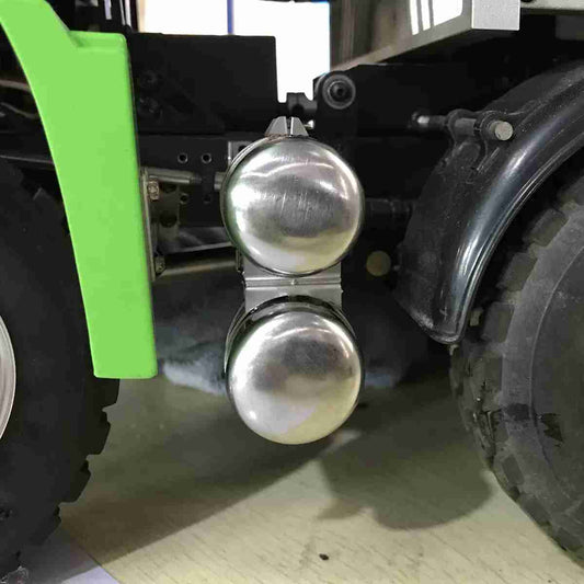 For Tamiya 1/14 tractor truck mud truck double gas tank simulation metal upgrade parts diameter 23mm SCALECLUB QG2-TY-1