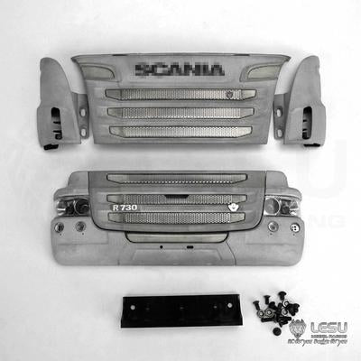 1/14 truck model R730 front face grille bumper set Tamiya tractor R620 R470 modification upgrade