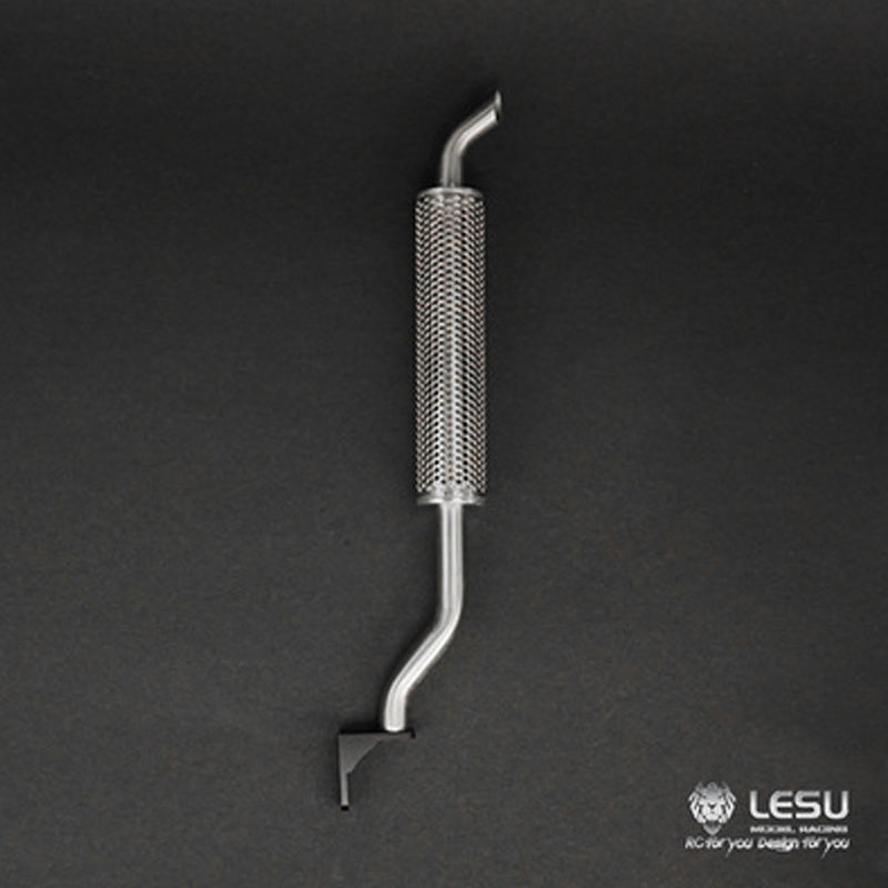 LESU 1/14 truck simulation exhaust pipe chimney non-through hole solid G-6069 Tamiya draghead mud decorative piece model