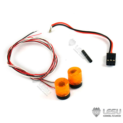 For 1/14 RC Truck Model Toy Rotating Light Upgrade Modified Accessories Roof Light Tamiya Tractor DIY Plug Receiver LESU S-1302