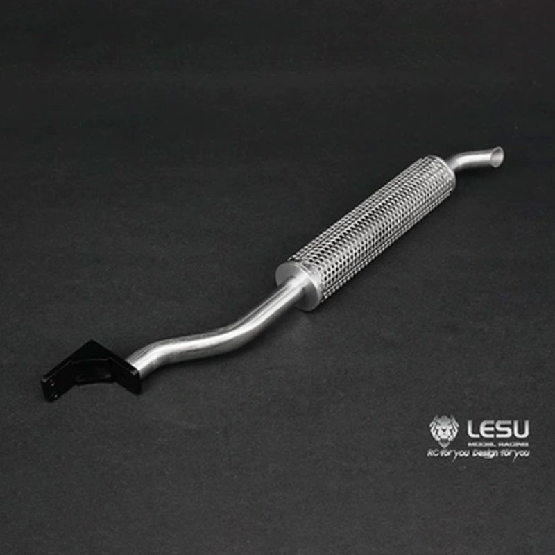 LESU 1/14 truck simulation exhaust pipe chimney non-through hole solid G-6069 Tamiya draghead mud decorative piece model