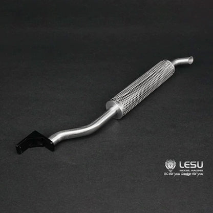 LESU 1/14 truck simulation exhaust pipe chimney non-through hole solid G-6069 Tamiya draghead mud decorative piece model