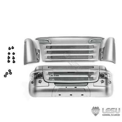1/14 Truck Model R730 Front Grille Bumper Set Tamiya Tractor DIY Metal CNC Parts LESU