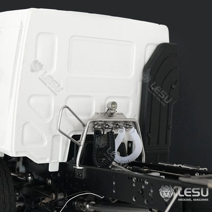 LESU1/14 truck model Tamiya tractor modification accessories simulation trachea metal wire rack with spotlight G-6135