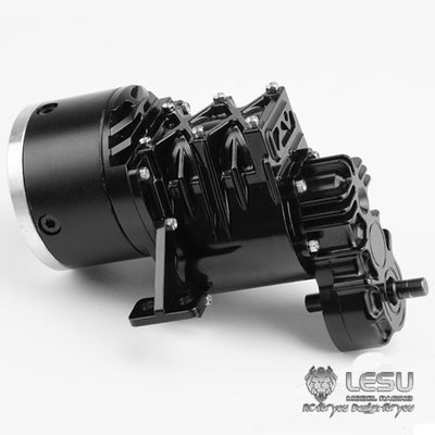 LESU1/14 truck Tamiya tractor gearbox F-5016 high torque second gear gearbox with transfer DIY dump truck