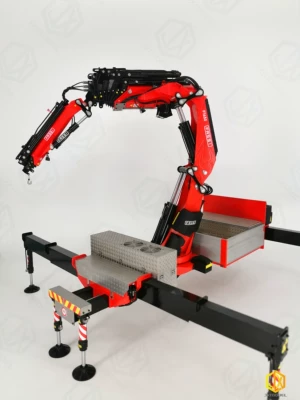 F1650 Heavy Duty Truck Mounted Crane - JXmodel Truck Remote Control Car Model Tractor Eurocar Fully Hydraulic Construction Machinery