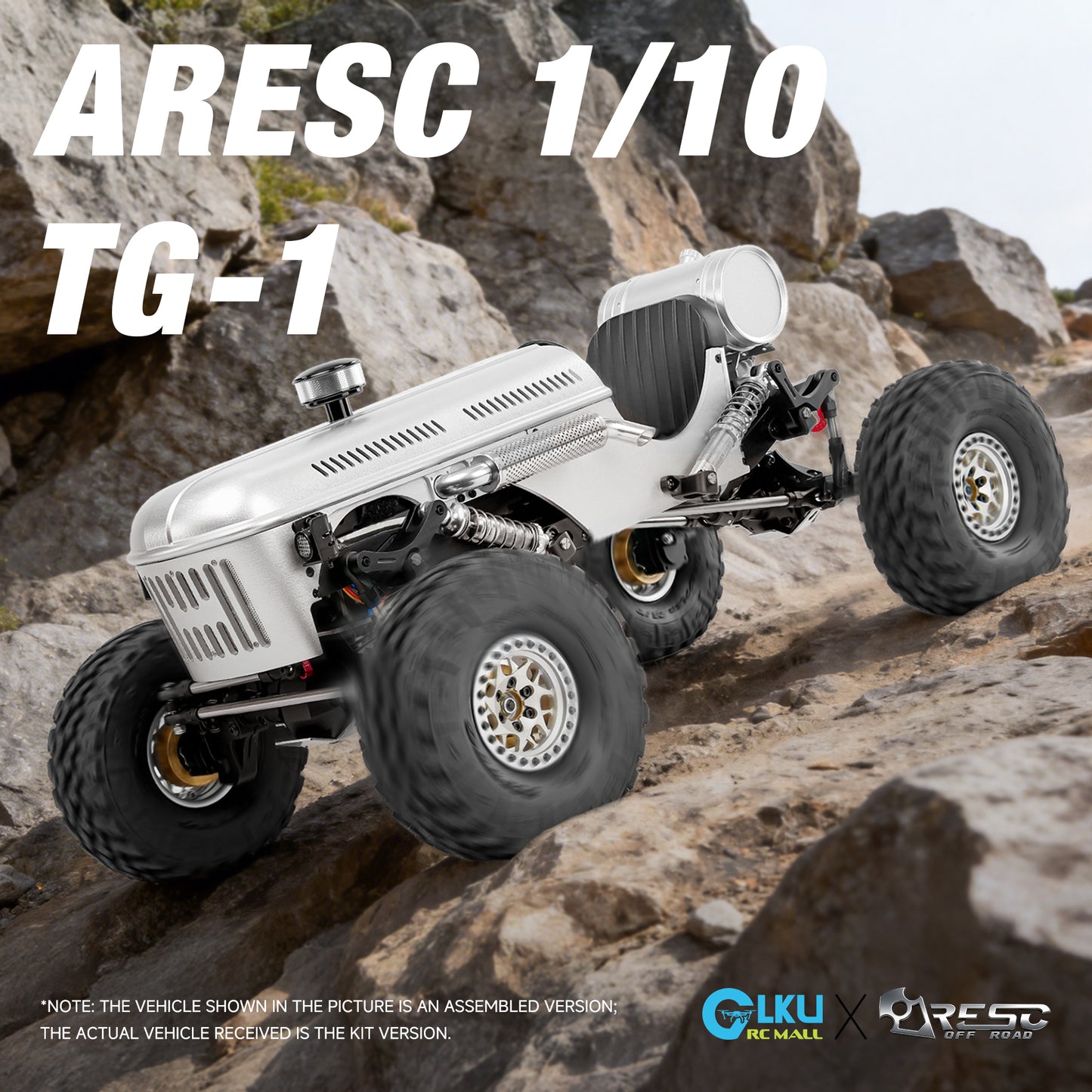 Aresc TG-1 Rock Crawler MK1330 Vintage Tractor 1/10 Scale Full Metal CNC Precision Machined