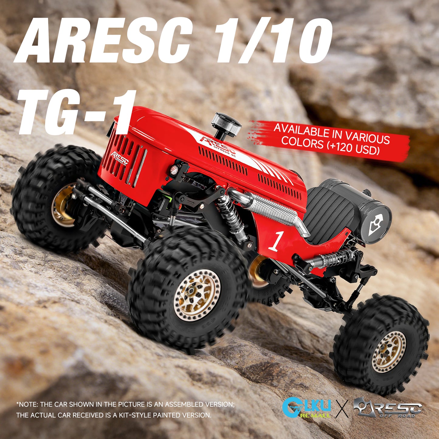 Aresc TG-1 Rock Crawler MK1330 Vintage Tractor 1/10 Scale Full Metal CNC Precision Machined
