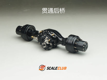 scaleclub 1/14 mud tractor new style wheel reduction lock differential break transmission power rear axle