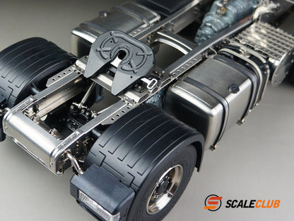 Scaleclub Tamiya 1/14 truck tractor with single axle, double axle, single load, fenders