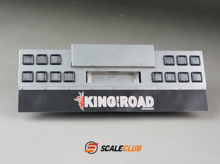 Scaleclub European truck style tail beam 14 square lights for RC Tamiya LESU 1/14 tractor truck toy model parts