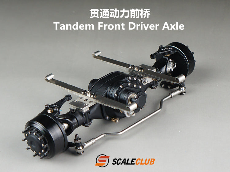 Scaleclub 1/14 tractor mud truck upgrade metal lock differential planetary steering front axle