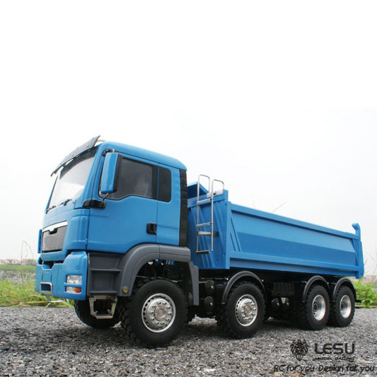 LESU 1/14 Tamiya MAN 8X8 full drive with differential lock bridge central differential hydraulic dump truck model