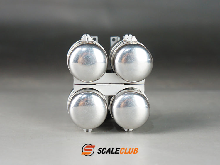 For Tamiya 1/14 tractor truck mud truck four gas tank simulation metal upgrade parts diameter 23mm SCALECLUB QG4-TY-1