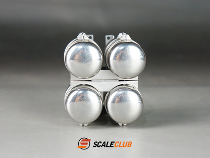 For Tamiya 1/14 tractor truck mud truck four gas tank simulation metal upgrade parts diameter 23mm SCALECLUB QG4-TY-1