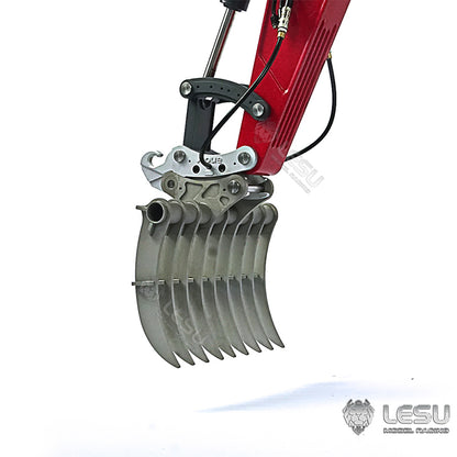 LESU 1/14 Engineering Machinery Model Excavator ET35 Modified Quick-Removal Metal Rake Bucket Attachment