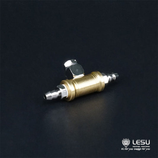 LESU hydraulic model oil pipe diverter valve three-way joint stainless steel nozzle accessories engineering machinery model