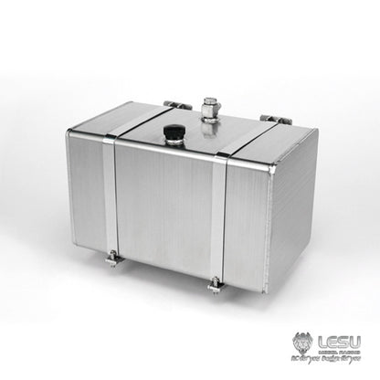LESU G-6107 1/14 Truck Model Square Stainless Steel Welded Hydraulic Tank Tamiya Truck Model Upgrade Modification or DIY