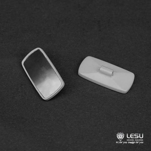 LESU 1/16 loader model rear view lens stainless steel simulation accessories