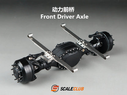 Scaleclub 1/14 tractor mud truck upgrade metal lock differential planetary steering front axle