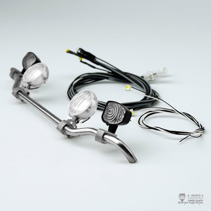 LESU 1/14 RC Truck Model Toy S-1251-A Metal LED Headlight Spotlight Tamiya Traction Truck Universal Upgrade Modification Parts
