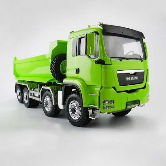 LESU 1/14 Tamiya Truck with new central differential differential lock bridge 8X8U bucket hydraulic dump truck model