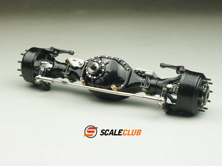 Scaleclub 1/14 tractor mud truck upgrade metal lock differential planetary steering front axle