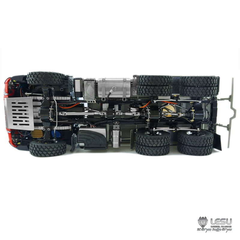 LESU 1/14 Tamiya benz 3348 full drive 6X6 high torque truck model toy hydraulic three-way dump truck