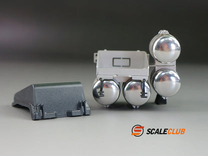 Scaleclub Tamiya 1/14 truck tractor Scania upgraded metal battery box gas tank four gas tanks