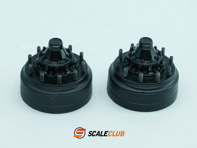 Scaleclub 1/14 Tamiya tractor truck dump truck simulation metal axle head cover rear wheel hub axle head assembly