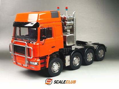scaleclub 1/14 MAN F2000 8x6 chassis with short axle heavy trailer and chassis equipment rack