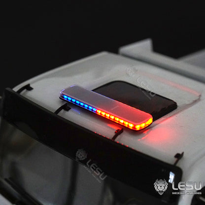 S-1311-B -RB for Tamiya 1/14 RC Truck LESU LED Red Blue Yellow Variable Mode Metal Engineering Vehicle Warning Light Parts