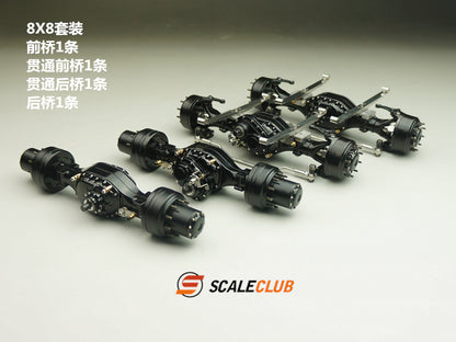 scaleclub 1/14 mud tractor new style wheel reduction lock differential break transmission power rear axle