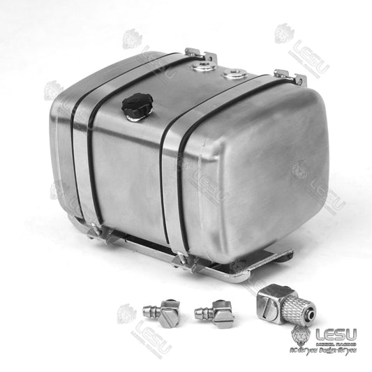 LESU G-6239 1/14 Truck Model 3348 Stainless Steel Flat Simulation Hydraulic Tank Tamiya Truck Universal Upgrade Modification