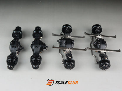 Scaleclub 1/14 tractor mud truck upgrade metal lock differential planetary steering front axle