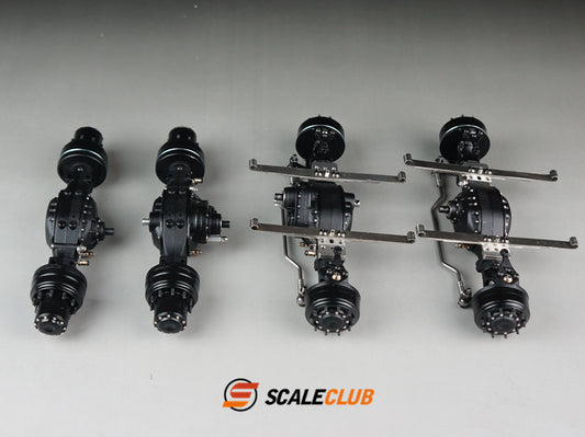 Scaleclub 1/14 tractor mud truck upgrade metal lock differential planetary steering front axle