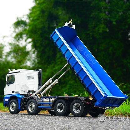 LESU 1/14 Truck Remote Control Model Metal Toy Hydraulic Roll-on/Roll-off Full Unloading RTR